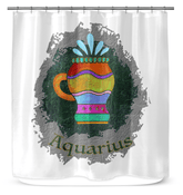 Aquarius Shower Curtain | Zodiac Series 11 - Beyond T-shirts